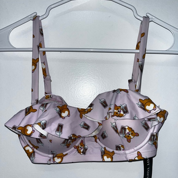 Hot Topic Corgi Boba Women’s Bikini Top - Picture 1 of 4